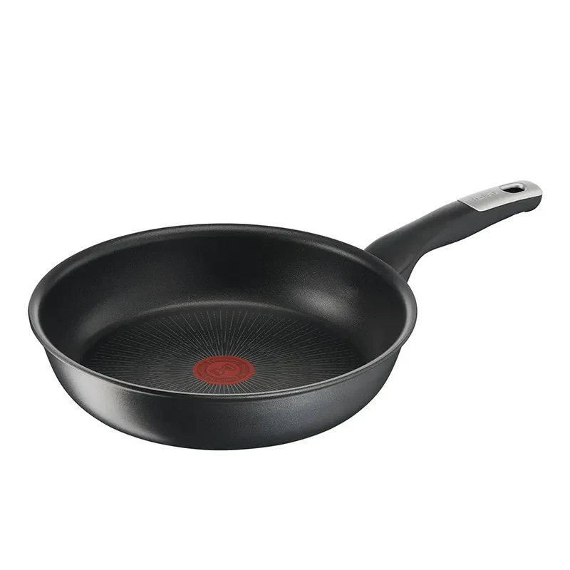 Chảo chống dính Tefal Unlimited Titanium Anti-Scratch 6X đáy từ Thermo-Fusion có điểm báo nhiệt đỏ Thermo-Signal