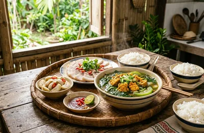 Mâm cơm mùa hè