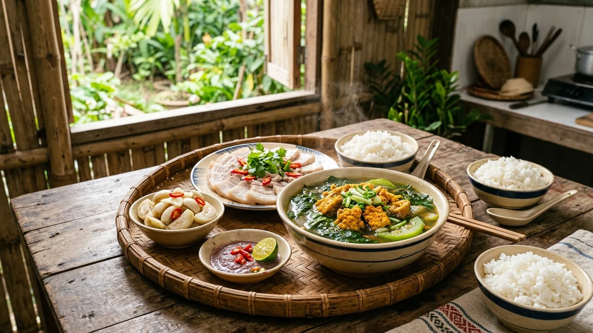 Mâm cơm mùa hè