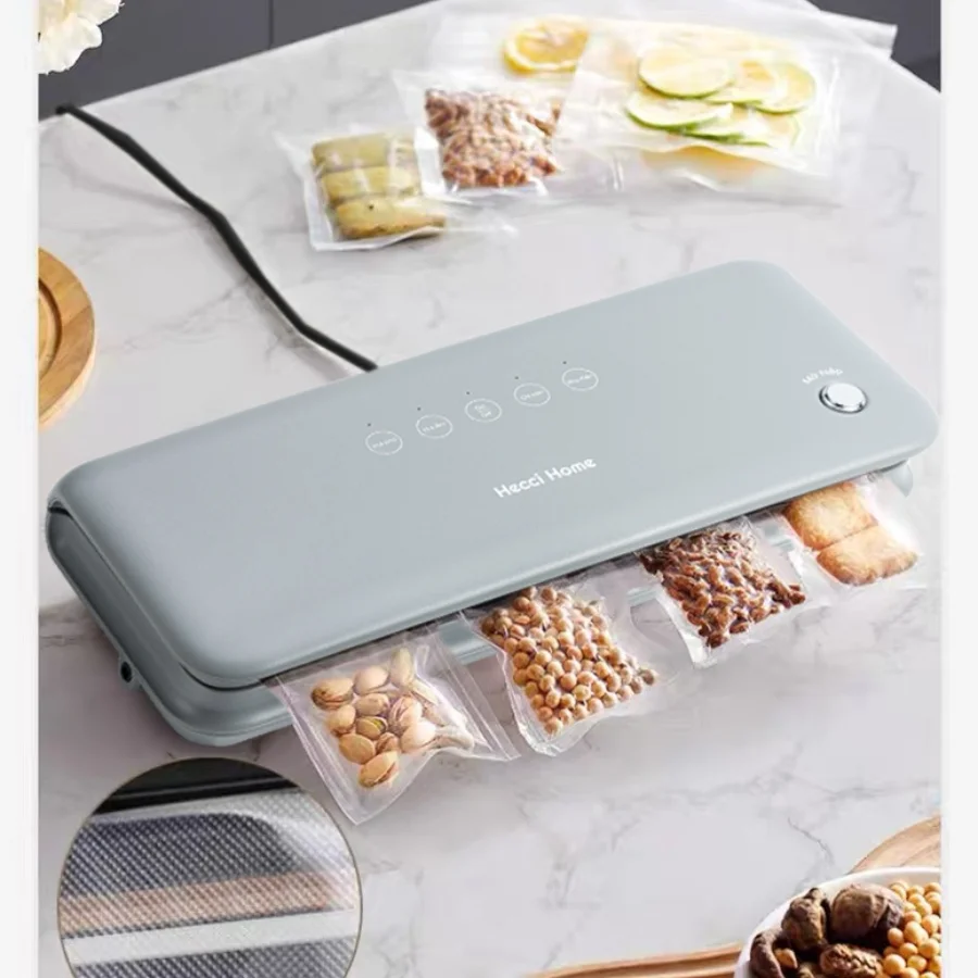 Máy hút chân không Hecci Home HC3800 thiết kế cảm ứng sang trọng nắp hít nam châm và 2 mô tơ hút