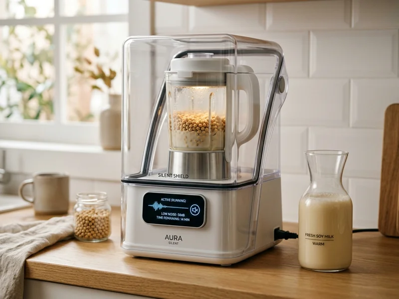 Máy làm sữa hạt có hộp chống ồn hoạt động êm ái dưới 55dB Feedy