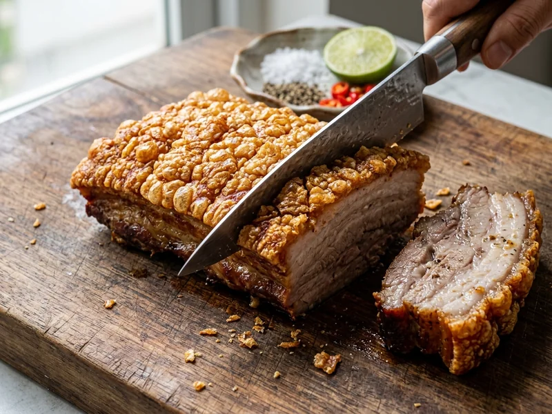 Thịt ba chỉ nướng nồi chiên không dầu bì nổ giòn xốp thịt mềm ngọt Feedy