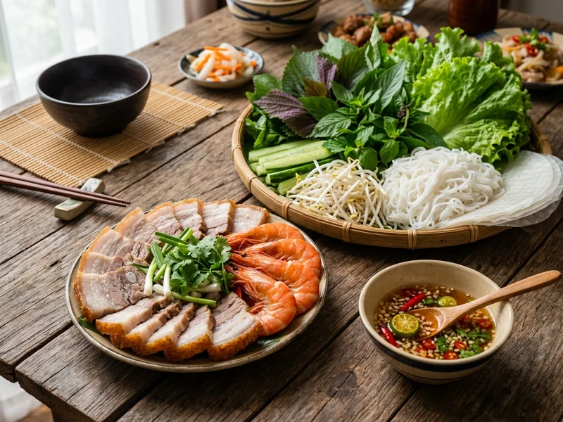 Đại tiệc món cuốn bánh tráng thịt ba chỉ tôm luộc cuối tuần