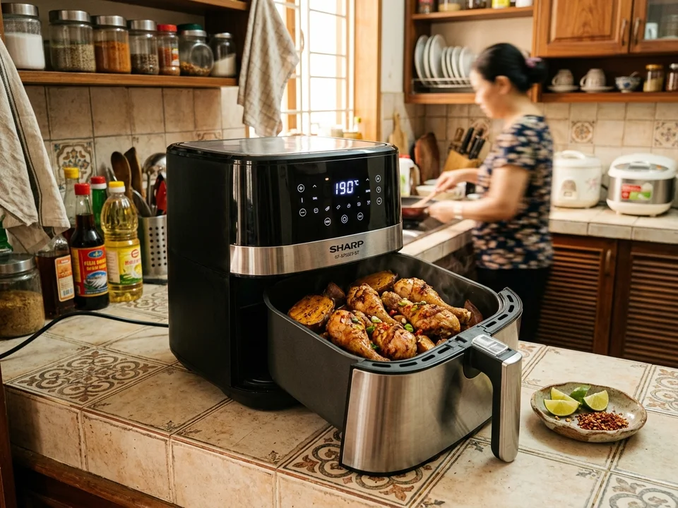 Nồi chiên không dầu Sharp KF-AF55EV-ST chính hãng