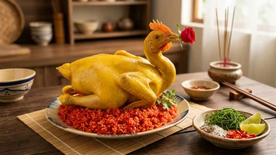 Bí Quyết Luộc Gà Cúng Da Vàng Giòn, Thịt Chín Tới Không Đỏ Xương, Chặt Đẹp Không Nát