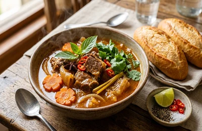 Cách Nấu Bò Kho Bánh Mì Đậm Đà Chuẩn Vị Sài Gòn: Thịt Mềm Rục, Nước Sốt Sóng Sánh