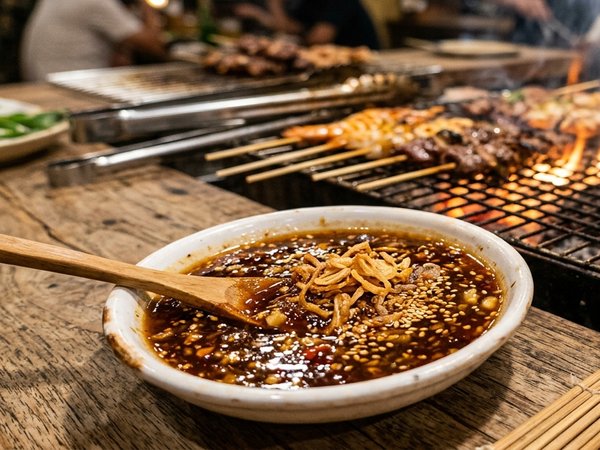 Nấu sốt me trên bếp lửa liu riu cho keo sánh đặc quánh