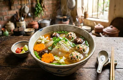Cách Nấu Canh Bóng Thả Ngũ Sắc Mâm Cỗ Rằm: Nước Dùng Trong Vắt, Bóng Bì Giòn Xốp Không Hôi