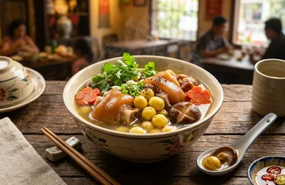 Chân giò hầm hạt sen