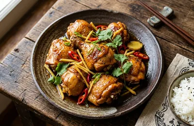 Gà kho gừng miền Bắc