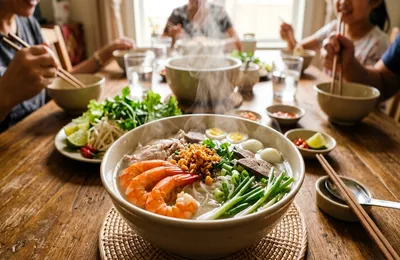 Cách Nấu Hủ Tiếu Nam Vang Tại Nhà: Nước Dùng Trong Vắt Ngọt Thanh Xương Ống, Topping Tôm Thịt Gan Cật