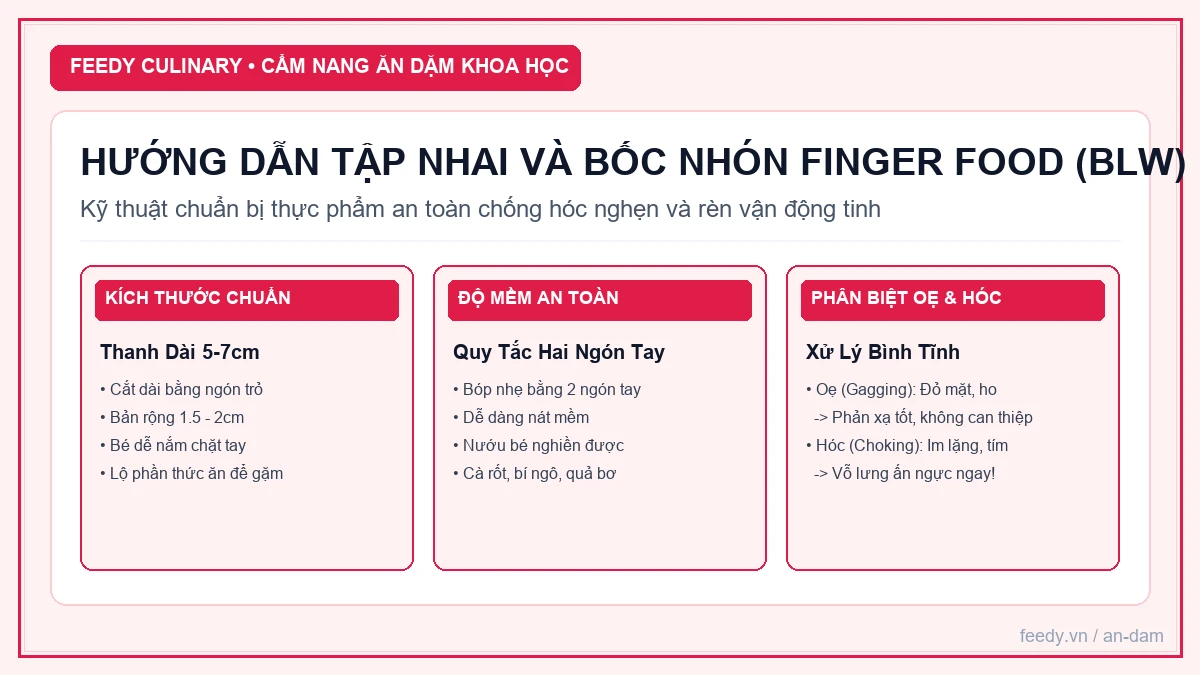 Bé tập bốc nhón finger food và nhai nướu an toàn