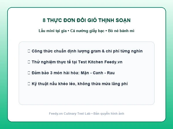 8 thực đơn cuối tuần đổi gió tươi ngon thịnh soạn