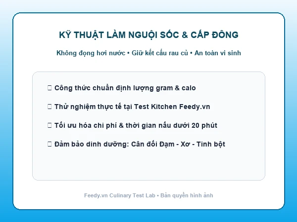 Kỹ thuật cấp đông và bảo quản meal prep không mất vitamin