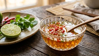Cách Pha Nước Mắm Chua Ngọt Tỏi Ớt Nổi Đẹp Mắt: Tỷ Lệ Vàng 1:1:1:5 Bất Bại Cho Mọi Món Nem & Cuốn