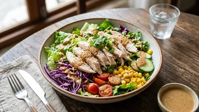 Cách Làm Salad Ức Gà Sốt Mè Rang Giòn Ngon Thanh Mát: Bí Quyết Luộc Ức Gà Mọng Nước Không Khô Bã