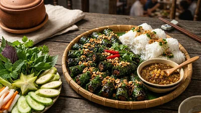 Cách Làm Bò Nướng Lá Lốt Thơm Lừng Góc Phố: Bí Quyết Trộn Thịt Béo Mềm Không Khô Ăn Kèm Mắm Nêm
