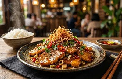 Thịt heo xào sả ớt