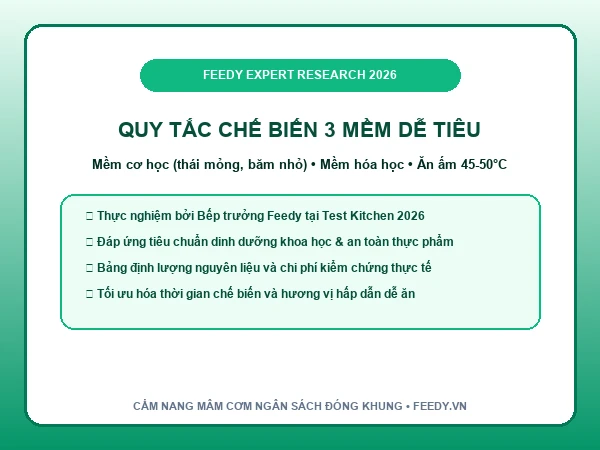 Kỹ thuật chế biến món mềm cho người cao tuổi
