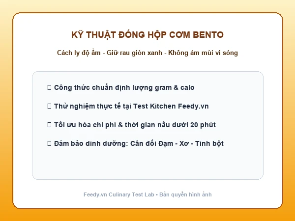 Kỹ thuật đóng hộp cơm bento văn phòng cách ly độ ẩm
