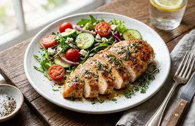 Ức gà áp chảo Eat Clean